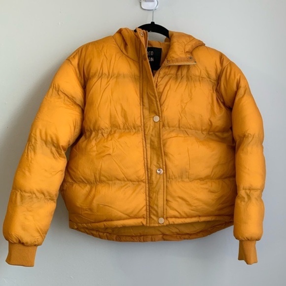LF Jackets & Blazers - LF MUSTARD YELLOW PUFFER COAT